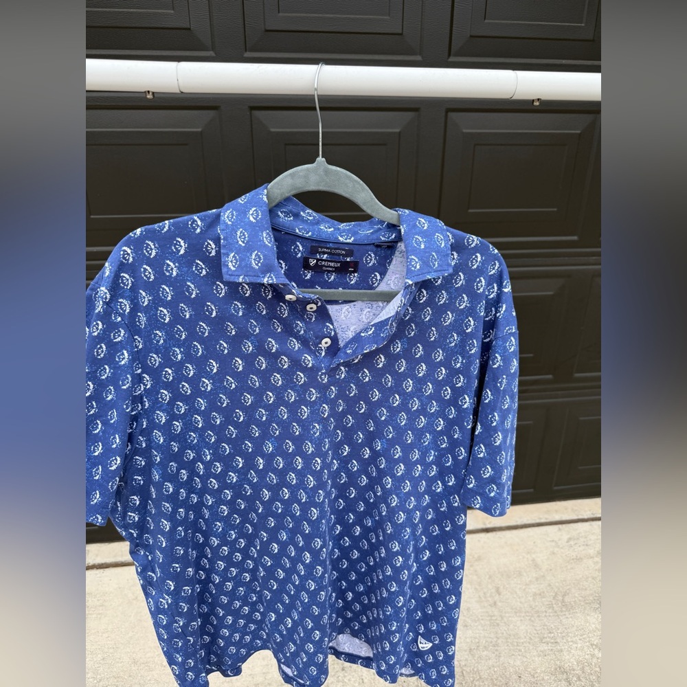 Cremieux Classics Supima Cotton Blue Paisley Polo